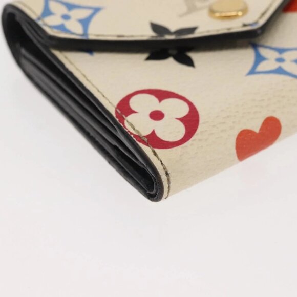 LOUIS VUITTON Monogram Game On Portefeuillezoe Wallet White M57491 Auth 143006 - Picture 4 of 16